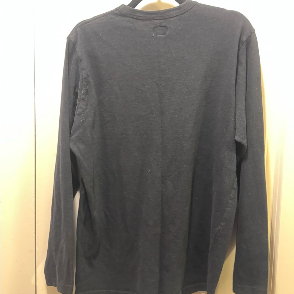 Supreme embroidered paisley navy Long Sleeve Shirt large - Picture 2 of 4